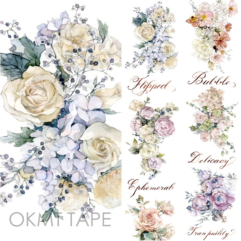 Роза Цветочные васи лента наклейка для скрапбукинга цветок маскирующая Материал