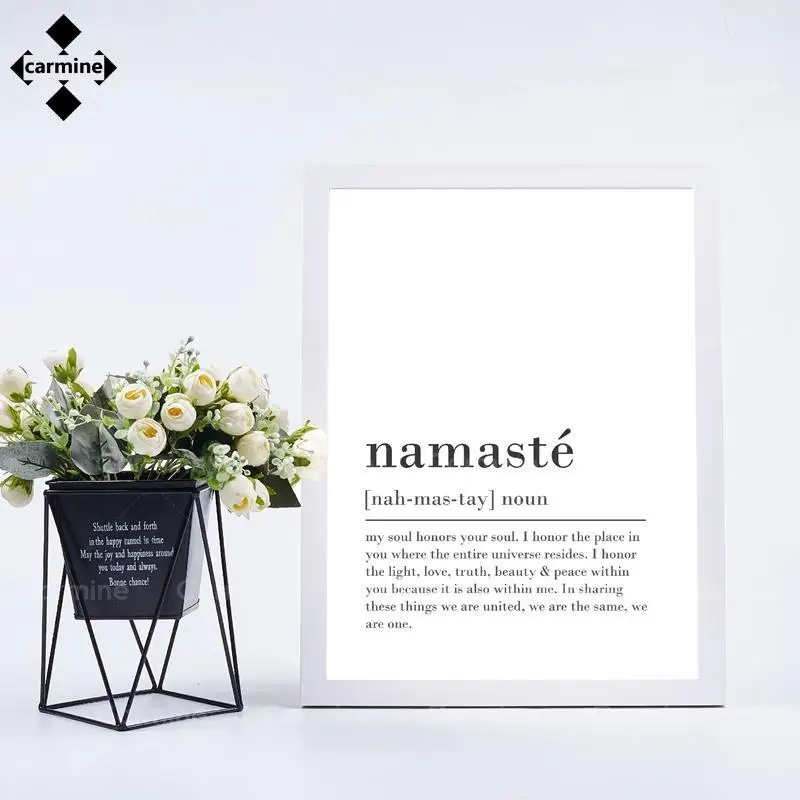 Namaste четкость плаката и печати современная простая настенная фотокартина Декор для дома скандинавские буквы Картина декор