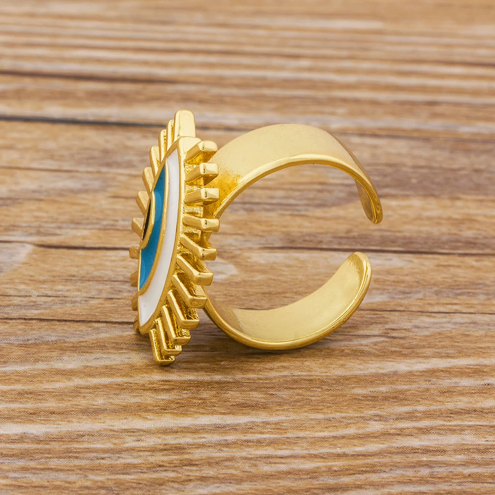 Модные открытые Регулируемые кольца AIBEF для женщин и мужчин турецкие глаза