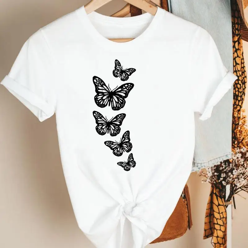 

Женская летняя футболка с коротким рукавом и принтом, в стиле 90-х