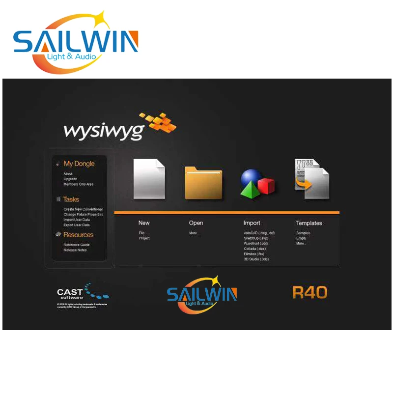 SAILWIN сценический свет WYSIWYG R40 ключ английская версия 40 R40 собака Преформа зашифрованная собака освещение Театральная сцена место представления