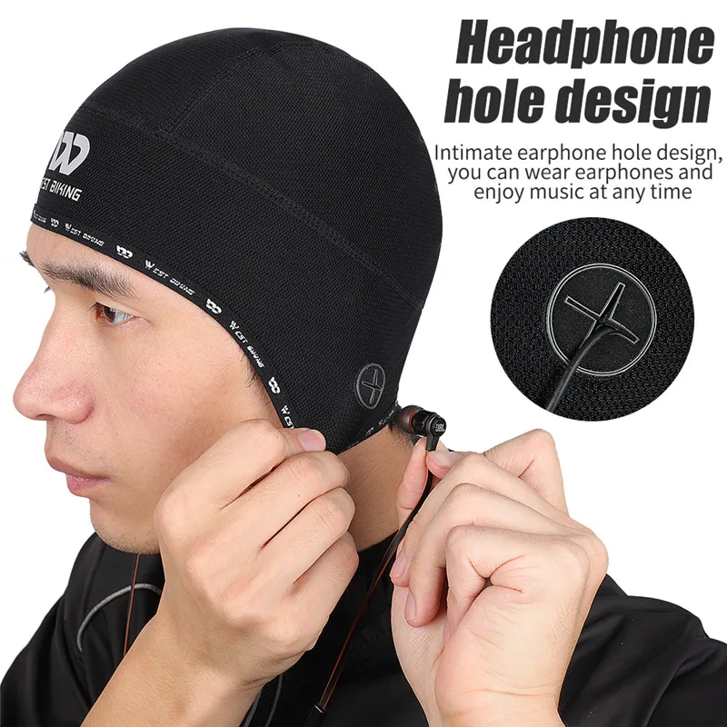 

WEST BIKING Winter Windproof Caps Sport Thermal Cycling Helmet Hat Running Skiing Motocycle Riding Head Hats MTB Bike Headwear