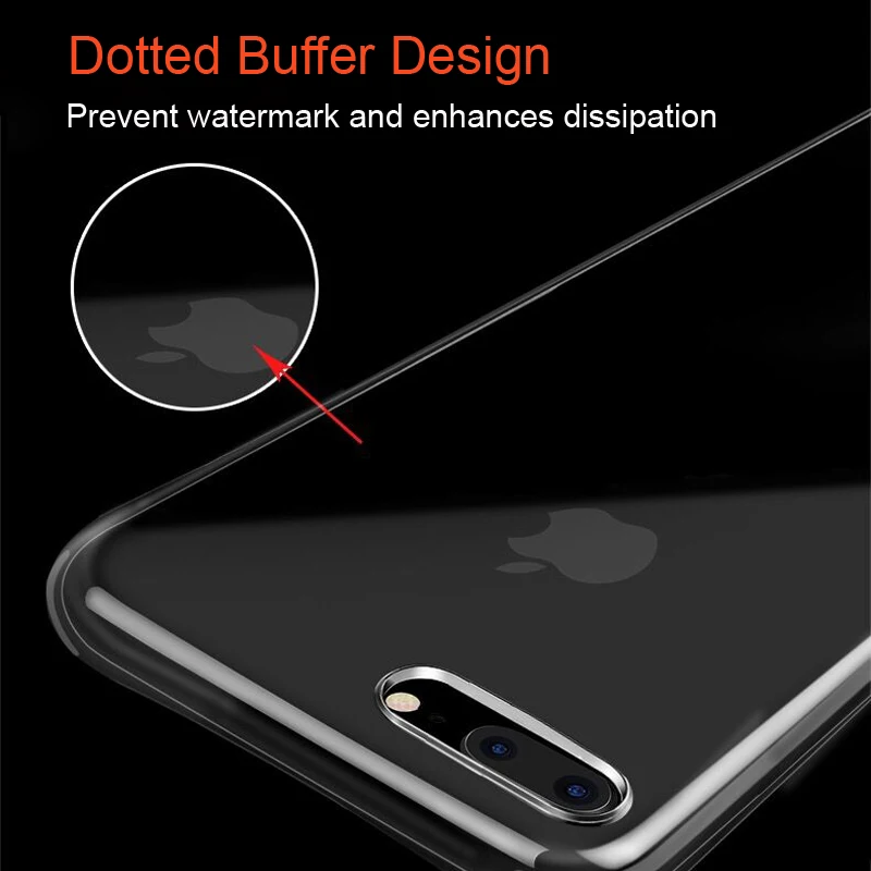 Прозрачный чехол для телефона iPhone 7 X Мягкий силиконовый прозрачная задняя крышка