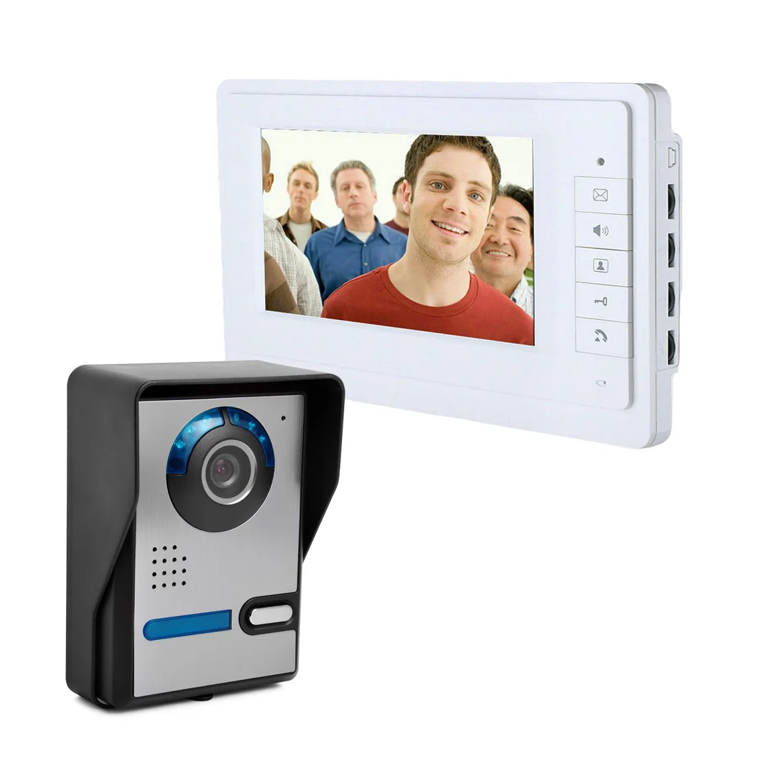 7-дюймовый проводной видеодомофон с ЖК-дисплеем камера ночного видения 1000TVL