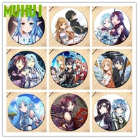 free shipping anime sword art online brooch boys girls cosplay badges for clothes backpack decoration pin jewelry b034