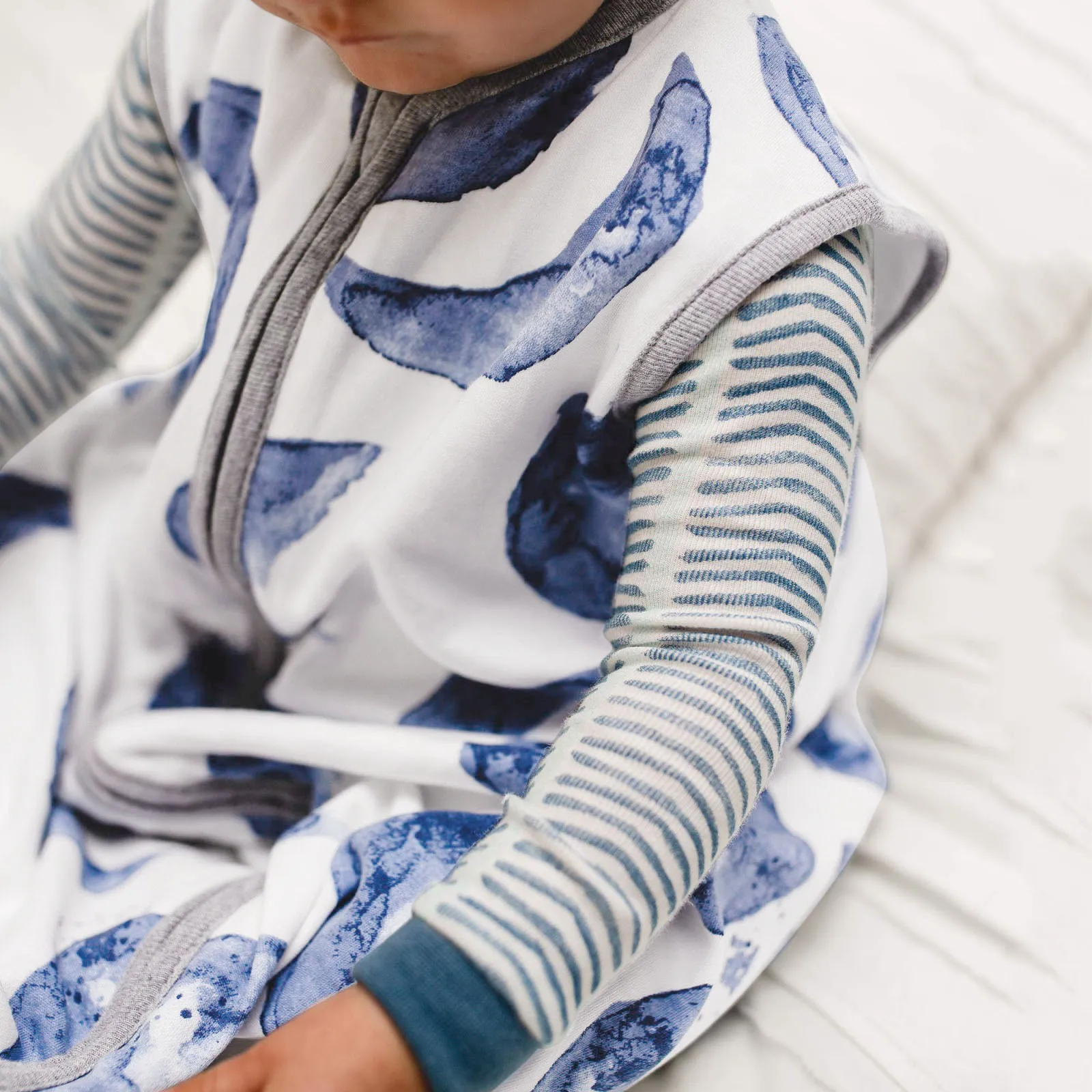 

0-24M Infant And Toddler Sleeping Bag Moon Print Zipper Newborn Wearable Blanket Cotton Swaddle Wrap Sleeping Bag Anti-kick