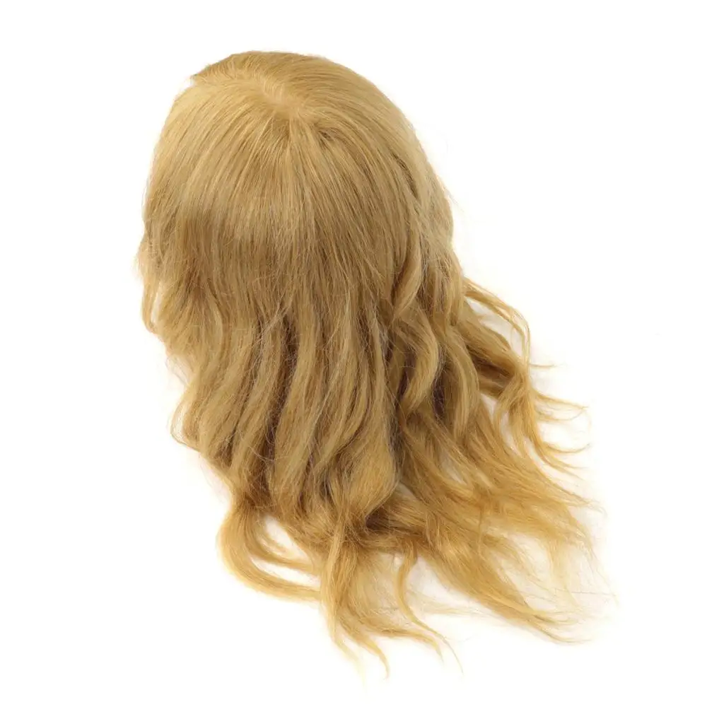 16 &quotблонд 100% человеческие волосы тренировочная голова манекен для практики коса