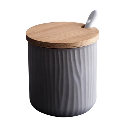 Nieuwe Keramische Kruiden Pot Creatieve Opslag Fles скандинавский Huishouden Kruiden Doos Zout Tank Keuken Benodigdheden Combinatie набор - Цвет: GREY 1PC