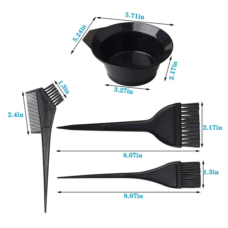 

Home Salon Hair Dyeing Bowl Coloring Comb Earpiece Clips Kits Hair Tint Tool Hair Styling Accessories
