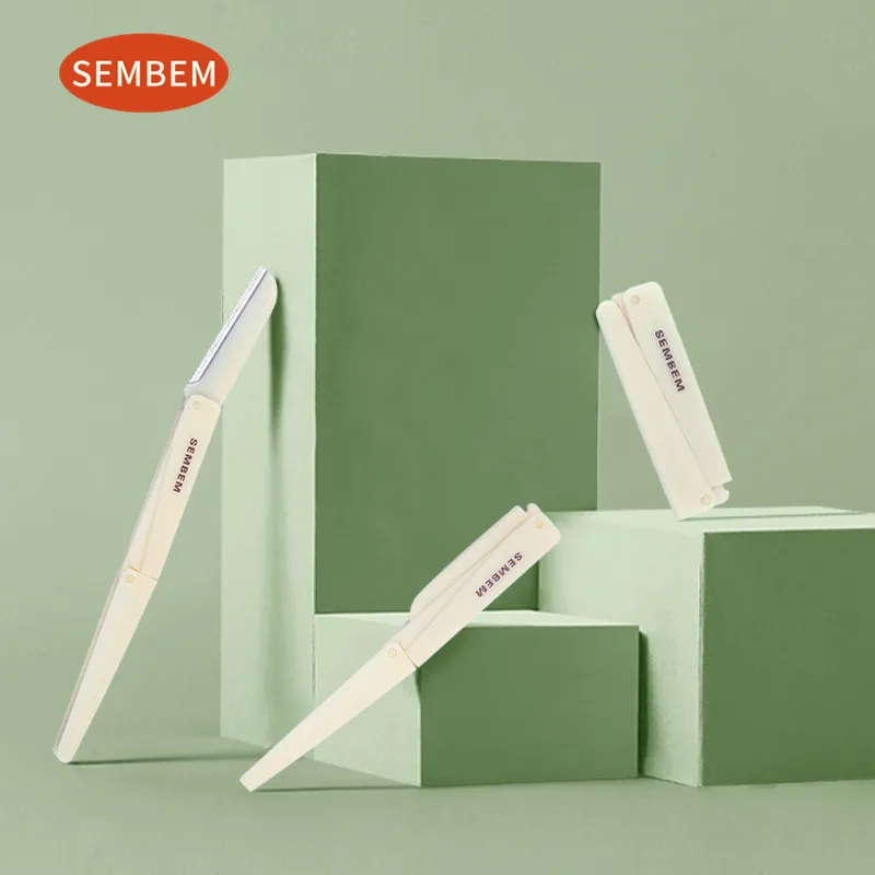 SEMBEM 2 шт. складной триммер для бровей карманный нож из нержавеющей стали