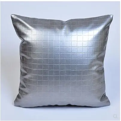 Новинка Простой современный серебристого цвета из искусственной кожи для дивана