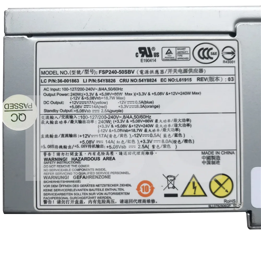 GD Новинка для Lenovo M70e M90P M91 240 Вт Питание PS 5241 02 54Y8846 54Y8819 54Y8862 54Y8824 54Y8886 54Y8887|Блоки