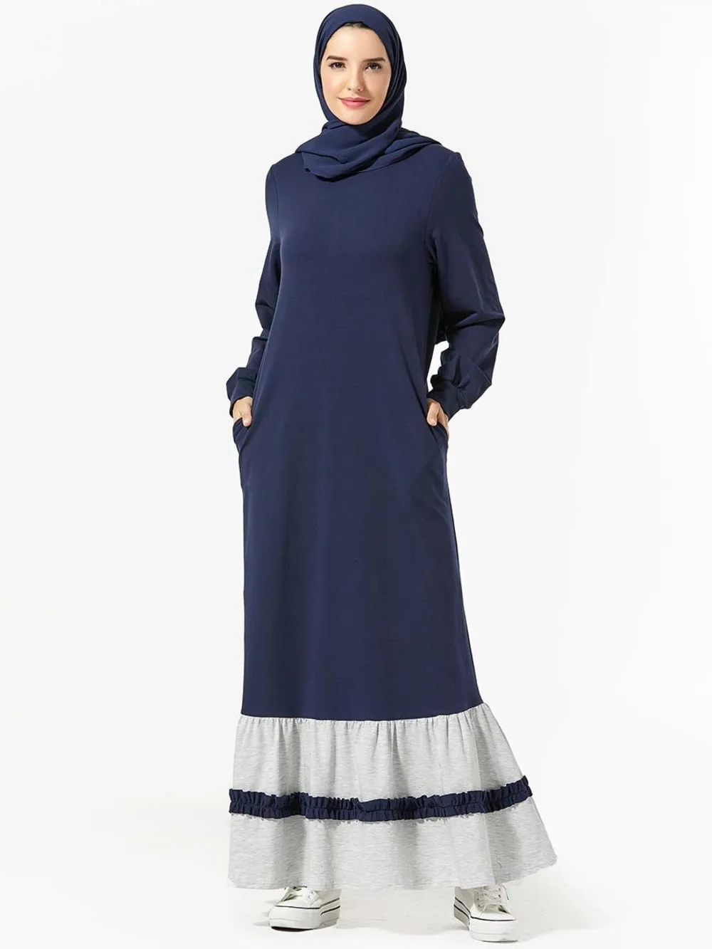 Мусульманское платье с вышивкой Рамадан мусульманское платья для Дубая женский