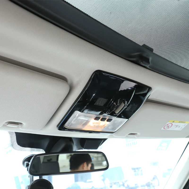 Glossy Black ABS Front Reading Light Frame Trim For Land Rover Discovery 4 LR4 2010- Car Accessories