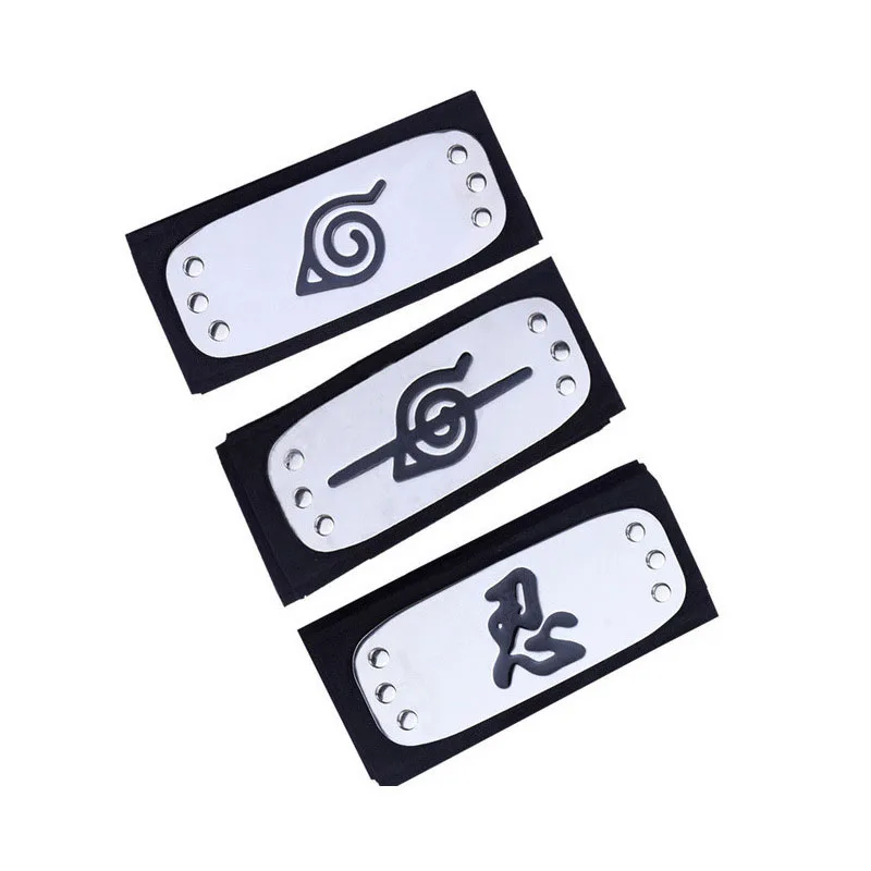 

NARUTO SHIPPUDEN Anime Figure Uchiha Itachi Hatake Kakashi Cosplay Props Metal PVC Ninja Headband Bandage Model Toy For Kids