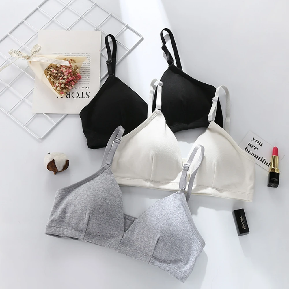 

Women's Triangle Cup Bra Pure Cotton Gym Sports Underwear Outdoor Running Top Breathable Yoga Vest Sport Bra Intimates