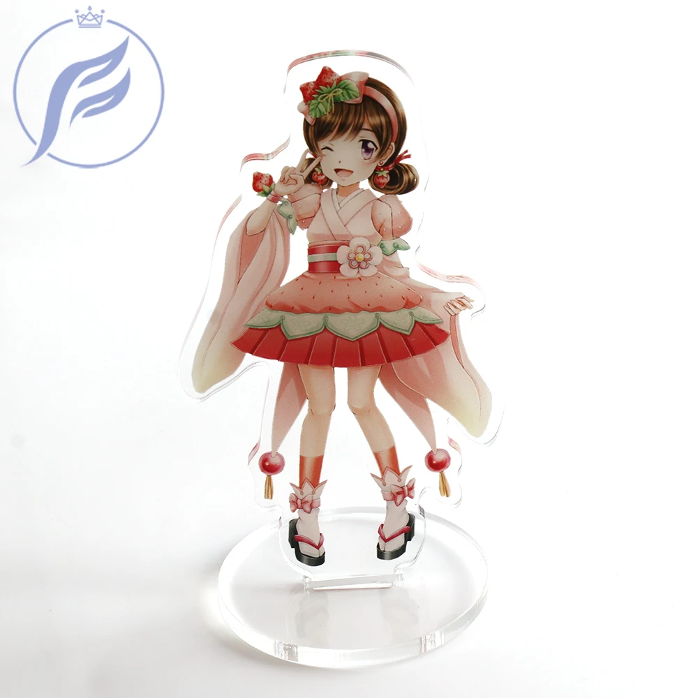 

FANGQINGMAO 7 см Индивидуальные Печатные Очаровательные акриловые брелоки на заказ стенд