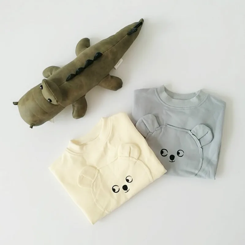 Детские комбинезоны корейский мультяшный пуговичный пакет гусеничного медведя