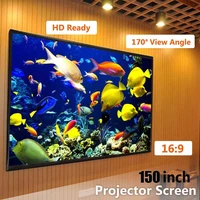foldable 169 projector 60 72 84 100 120 150 inch white projection screen edging projector screen tv home audio visual screen