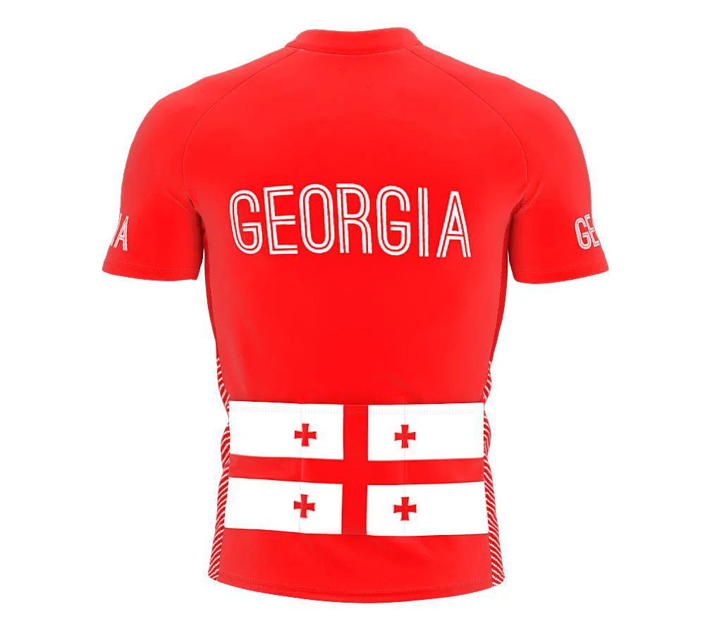 

2021 new GEORGIA men's full zipper bicycle short-sleeved cycling jersey