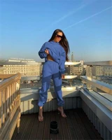 autumn winter womens fashion hoodie thick tracksuit female solid color loose casual two piece lady oversized pant sets 2021 hot