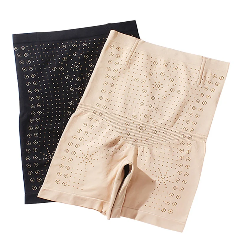 

High Waist No Trace Hip Seamless Shaping Pants Anti-glare Safety Pants Female Five-point Leggings Boxer Briefs