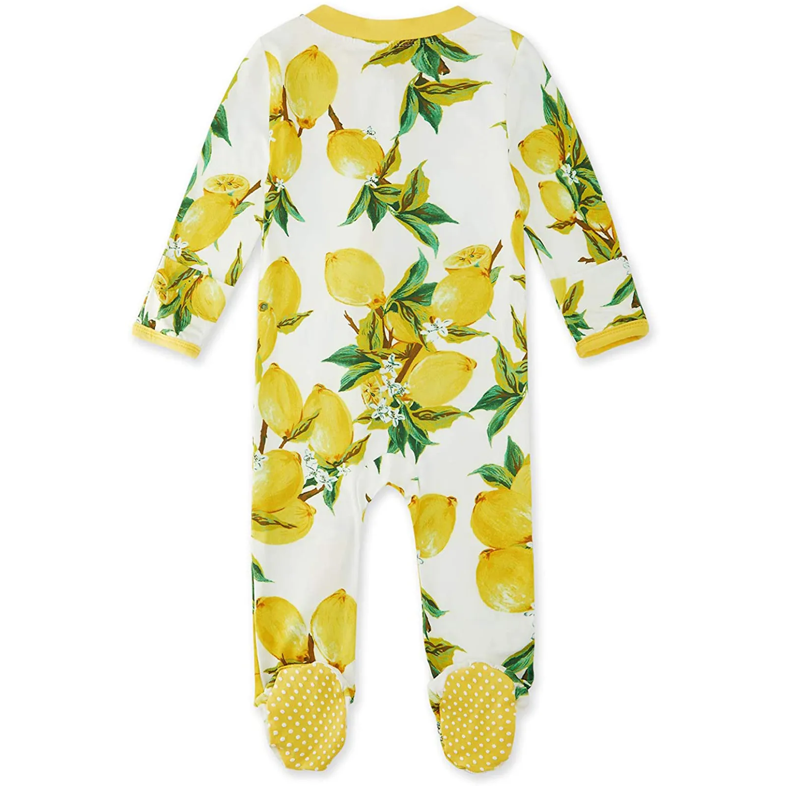 Baby Romper Infant Boys Girls Lemon Print Pajama Sleeper Zipper Footed Jumpsuit Bebek Giyim ropa de niña | Детская одежда и обувь