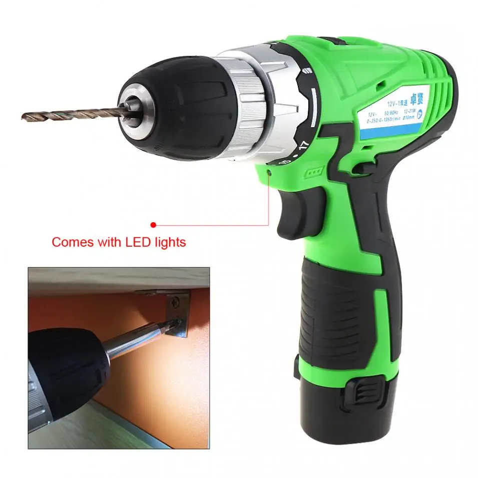 Беспроводной 12 В перезаряжаемый литиевый аккумулятор Электрический дрель