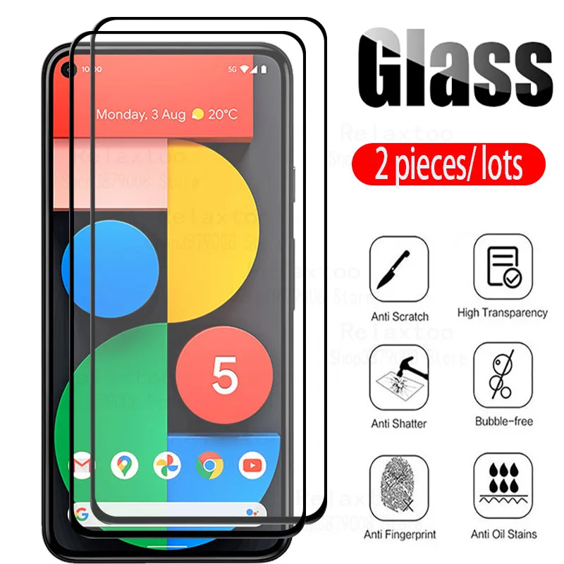 

2 шт., полное покрытие, закаленное стекло для Google Pixel 5, защита экрана, защитная пленка для Google Pixel 5 Gogle Pixel5 9H