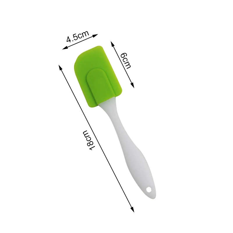 Green Small VOGVIGO кисти, кухонная утварь, 1 шт., Кондитерские инструменты, силиконовая лопатка, скребок для выпечки, крем, масло, ручка для торта, металлическая кулинарная лопатка для торта - Цвет: Green Small