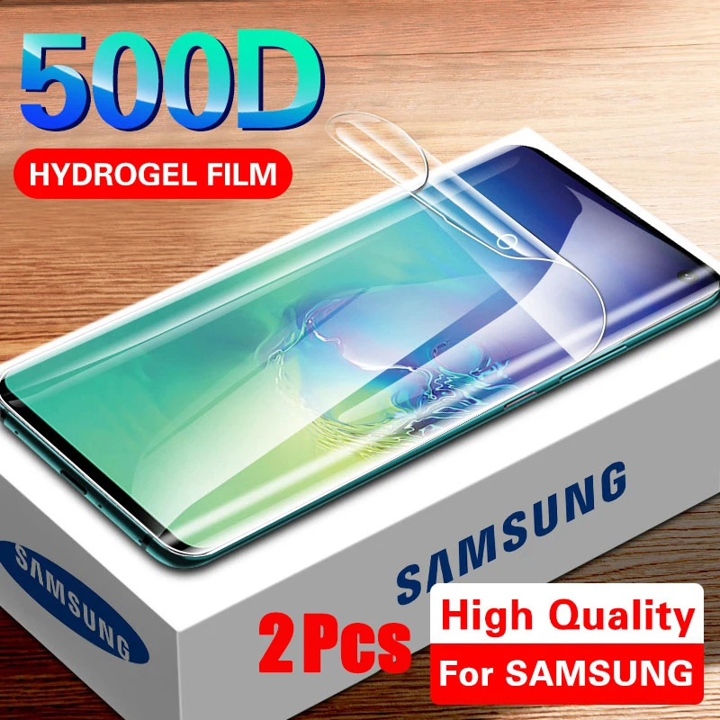 Гидрогелевая пленка 2-4 шт. для Samsung S22 S21 S20 S10 S9 S8 Plus Note 20 10 9 ультразащитная A72 A71 A52 A51