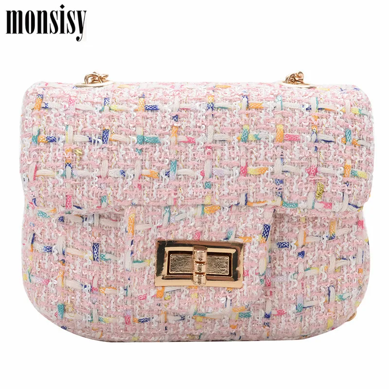 Monsisy зимний Роскошный кошелек для монет и сумочка девочек Сумка через плечо
