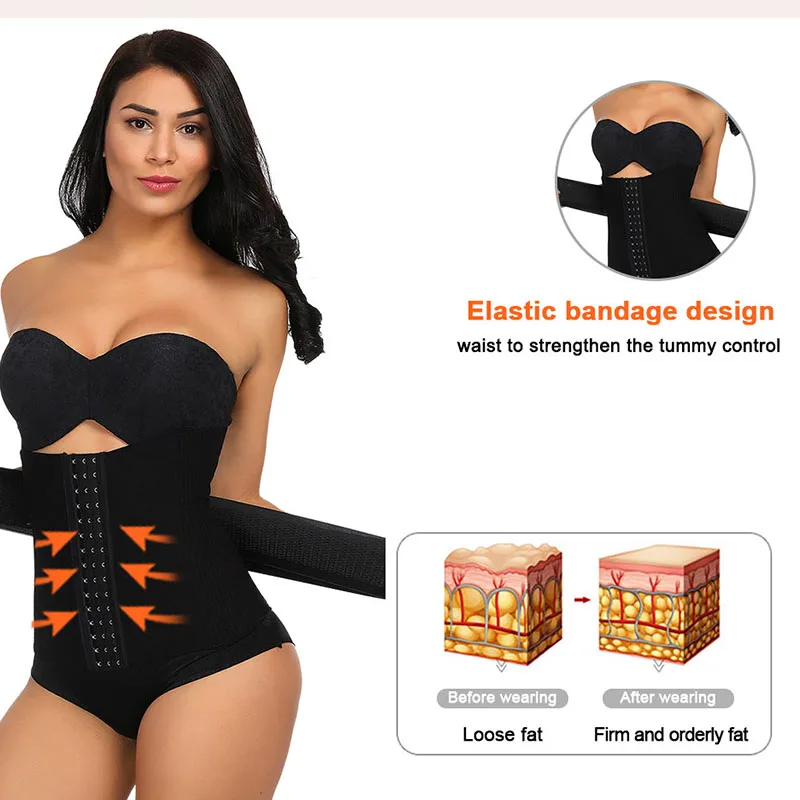 Женский Регулируемый пояс FeelinGirl из 16 стальных костей для похудения эластичный