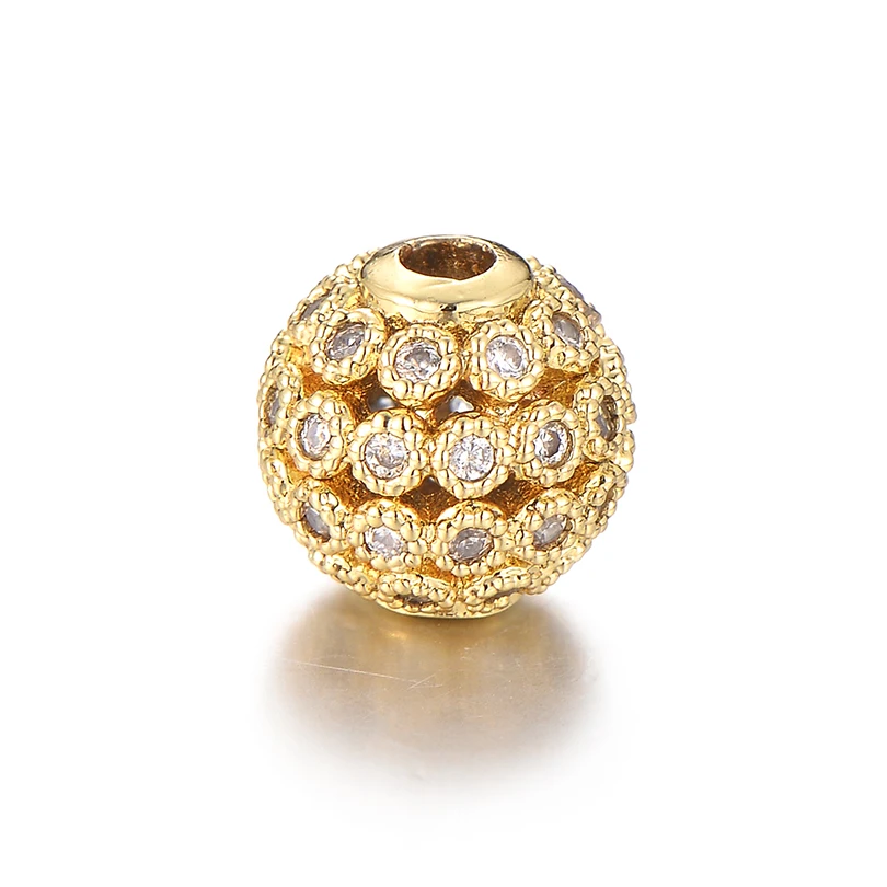 Маленькие круглые бусины Neovivi четыре ряда белые циркониевые для изготовления