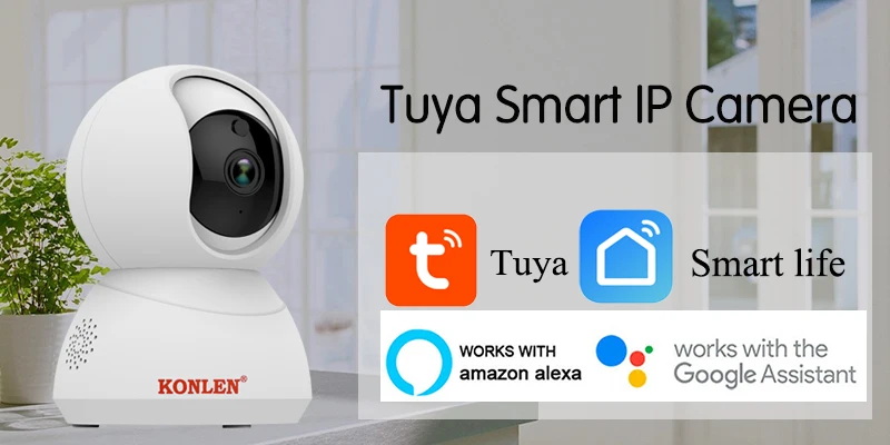 Tuya IP камера wifi Smart Life App 1080P 2MP движения автоматическое отслеживание панорамирования PTZ аудио ночь SD может CCTV HD Крытый Google Home Alexa