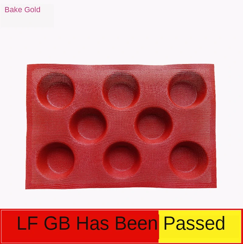 

8 Even Round Silicone Easy to clean Black Baking Ovens Breathable Cake Mold Hollow Glass Fiber Silicone Bread Mould