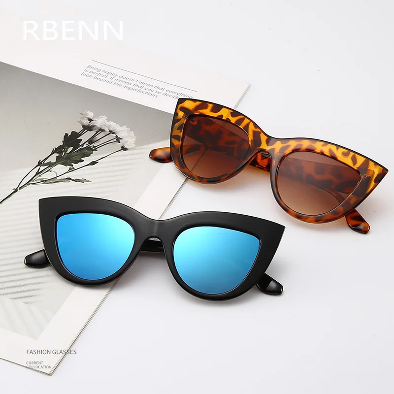 Солнечные очки RBENN кошачий глаз женские брендовые дизайнерские винтажные