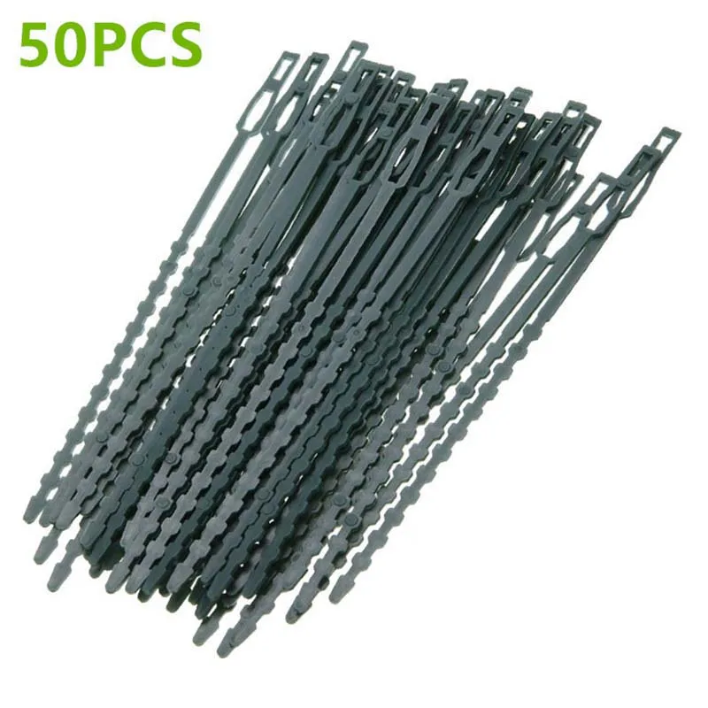 

50pcs/lot Adjustable Plastic Plant Cable Ties Greenhouse Grow Kits for Garden Tree Climbing Support