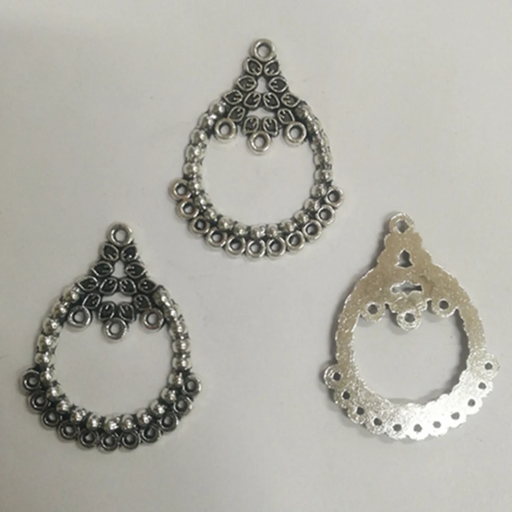 

Jewelry Findings Components Water Drop Earring Connector 29x36mm 5pcs