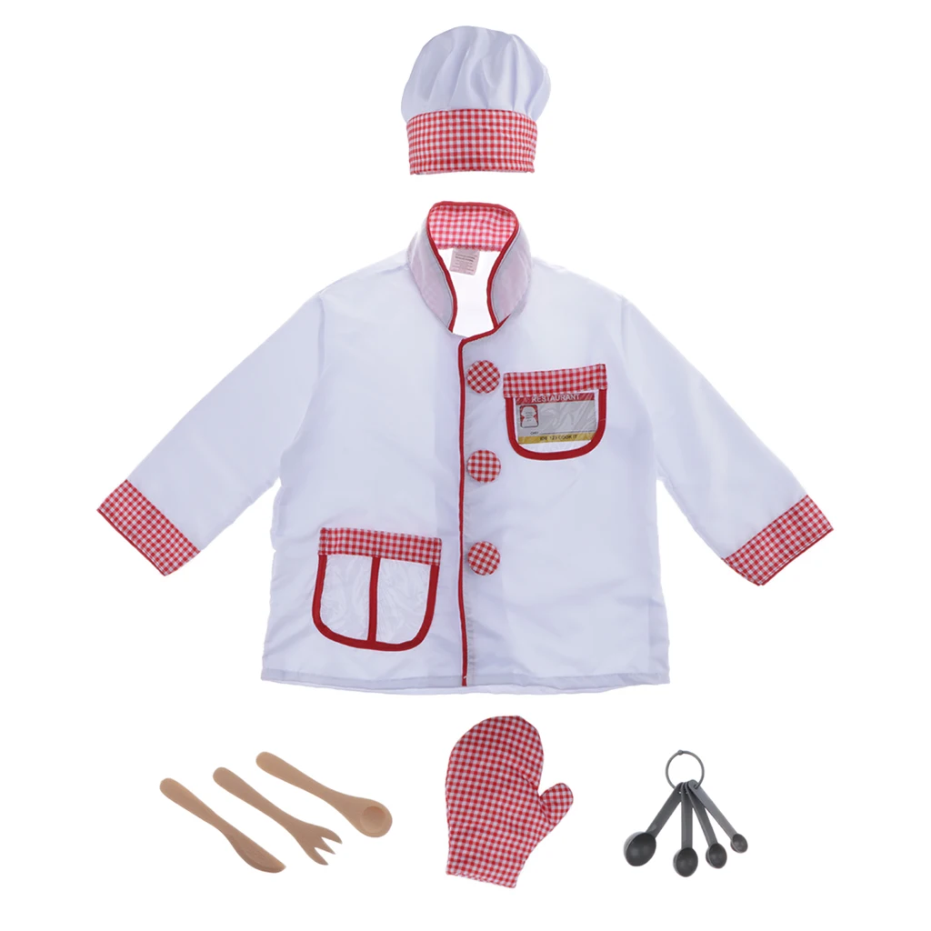 

Chef Kids Halloween Costume Set, Cooking Dress Up & Baking Role Play Clothes
