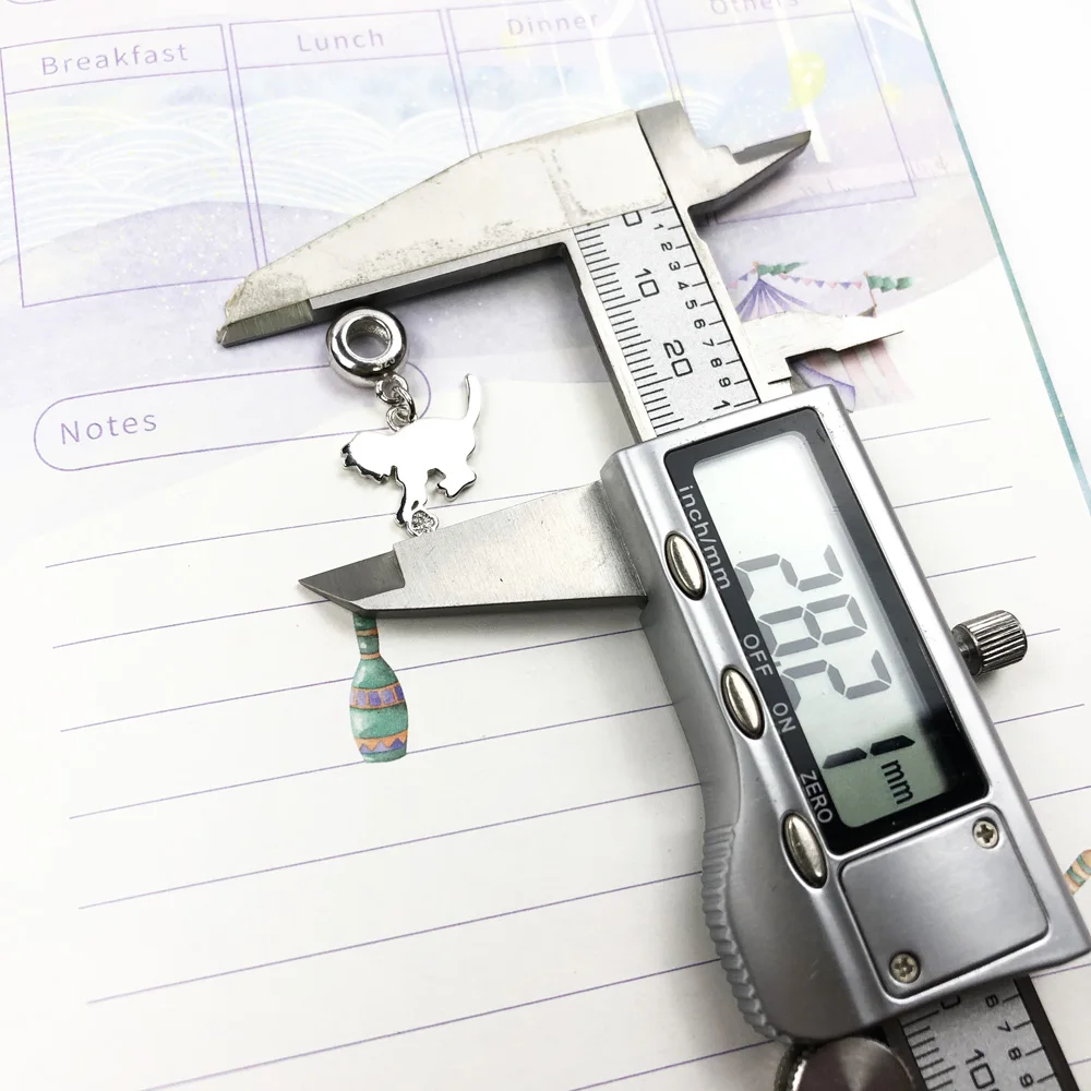 Высокое качество 925 стерлингового серебра милый котенок Подвески для