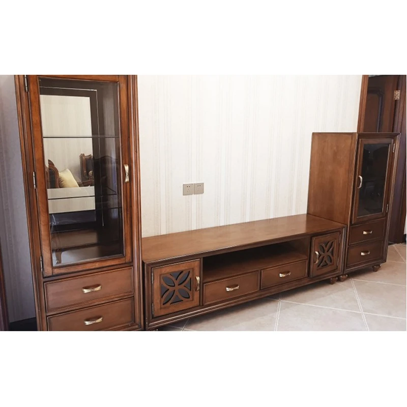 Тумба для телевизора из твердой древесины недорогой тумбочка WA674|Подставки ТВ| |