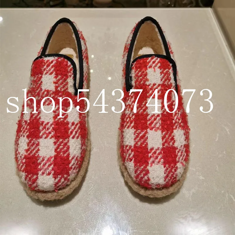 Женская обувь роскошные дизайнерские клетчатые туфли на плоской подошве модные