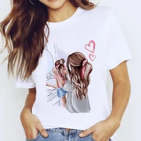 new summer t shirt 2021 mother and daughter graphic woman tshirts fashion top female short sleeve t shirt women plus size 3xl