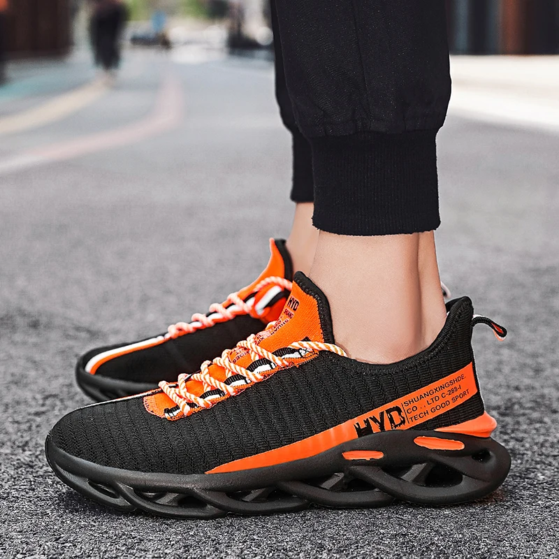

Sock Men Sneakers Lace-up Shoes Lightweight Jogging Breathable Male Jogging Tennis Shoes Outdoor Walking Casual Sport Footwear