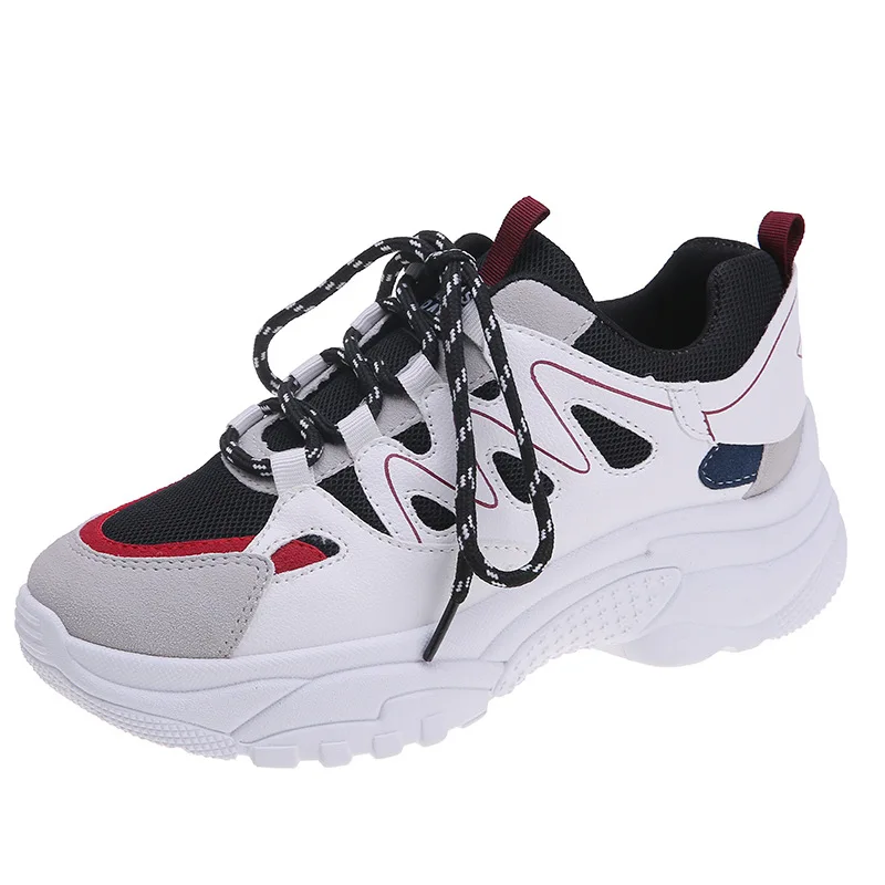 

Women's sneakers Autumn Breathable Mesh Casual Shoes Female Fashion Sneaker Lace Up High Leisure Vulcanize Shoe Dad Shoes