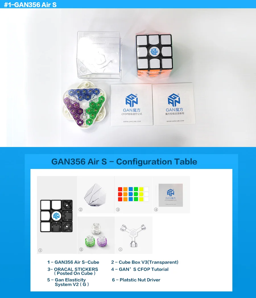GAN 3x3x3 магический куб 356 AIR SM Master Advance Магнитная формула карты скоростные магниты профессиональная скоростная головоломка рождественские подарки