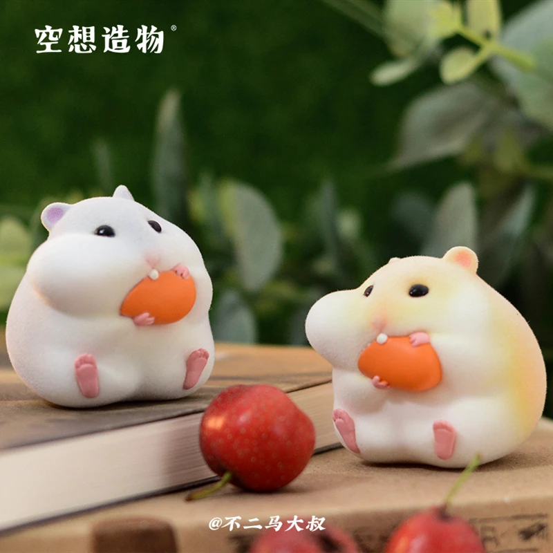 

Authentic food hamster blind box rat year flocking fantasy creation cute thing tide play cute doll desktop decoration toy