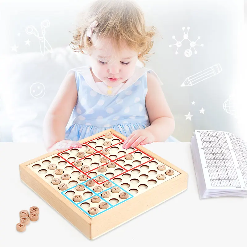 Sudoku Wooden Number Place Games Crosswords Montessori Educational Digits Inference logic Latin Square Math Puzzles Toys  Jeux go games sudoku
