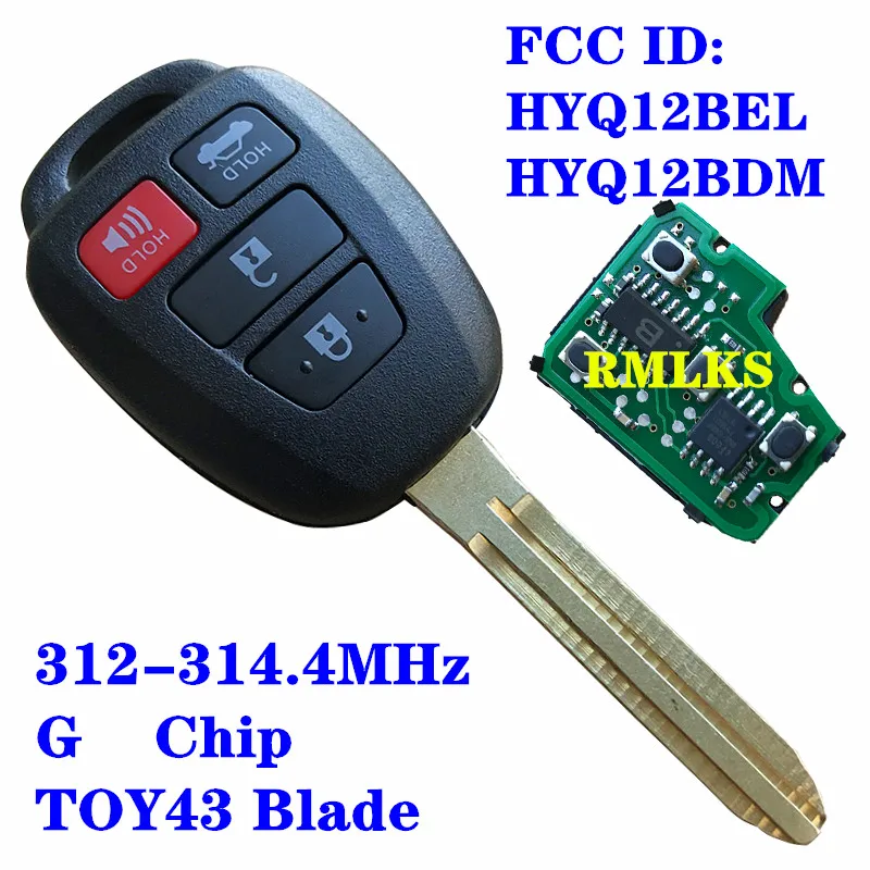 Бесключевой ввод дистанционный ключ-брелок от машины 314 МГц HYQ12BDM 12BEL для Toyota Prius
